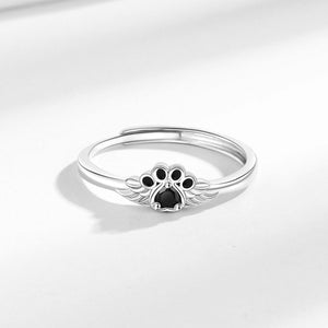 "Angel's Companion"-Paw Wing Ring My Four Legged Angel Is Always Near By