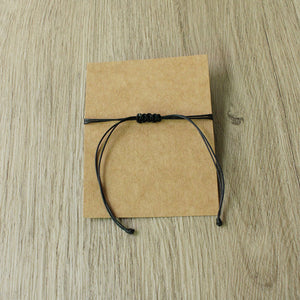 Natural Stone Hand Woven Bracelet With Twelve Constellations Paper Card