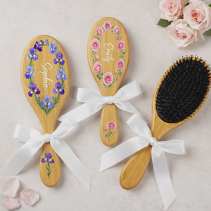 Custom Hair Brush - Personalized Best Friend Birthday Gifts For Women, Besties, Sisters, BFF - Besties Always Stick Together