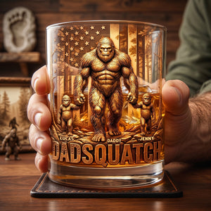 Wild Dad Energy Whiskey Glass - Personalized Gifts For Dads