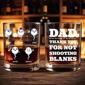 Customizable Characters With Sports Balls, Personalized Whiskey Glass Gift For Dad