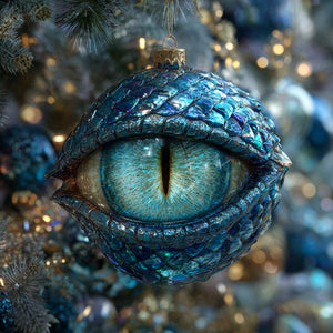 Mythical Beast Personalized Fantasy Eye Christmas Ornament β Book Lover Keepsake