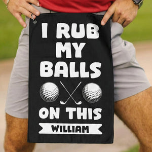 I Use This Towel To Clean My Balls - Personalized Golf Towel Funny Gifts For Golfers, Men, Dad, Husband, Buddies