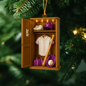Baseball Wardrobe Personalized Christmas Ornament