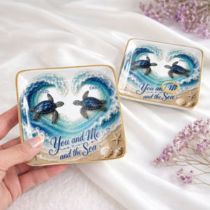 You And Me And The Sea Personalized Ceramic Dish