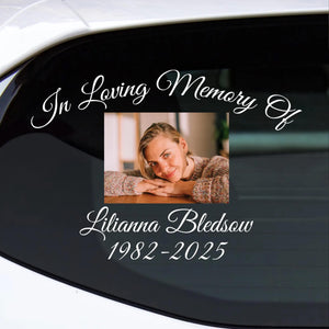 In Loving Memory - Memorial Personalized Photo Decal