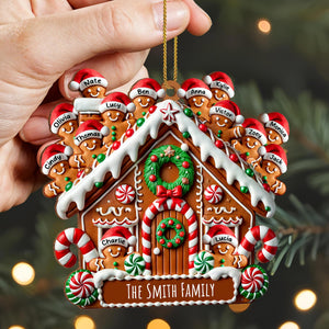 Celebrating Sweet Moments Together - Cookies House Personalized Custom Wood Ornament - Gift For Family
