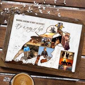 Personalized Barrel Racing Photo Collage Poster