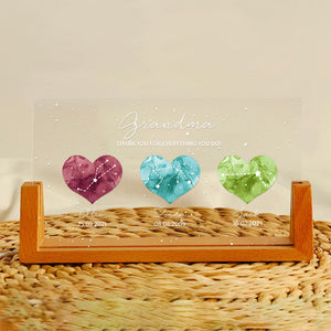 Grandma - A Heartfelt Thank You Personalized LED Light Frame With Custom Heart Designs