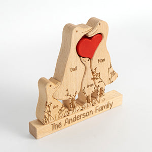 Meet Your Quirky Duck Family - Personalized Wooden Duck Family Puzzle