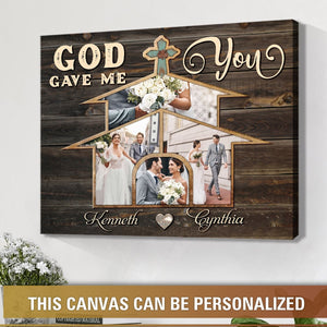 Christian Couples Gift Wedding Gift Idea, Personalized Couple Photo Collage Wall Art Decor