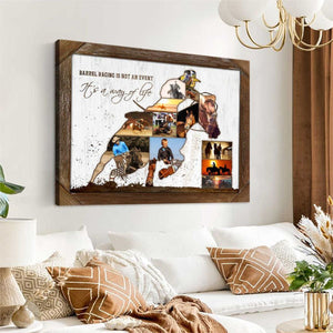 Personalized Barrel Racing Photo Collage Poster