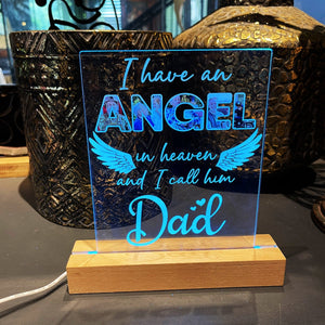 I Have An Angel In Heaven Personalized LED Light
