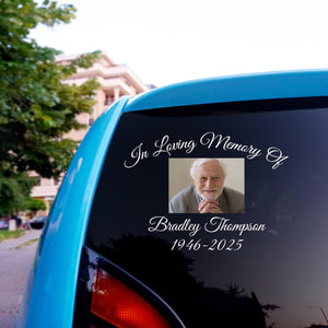 In Loving Memory - Memorial Personalized Photo Decal