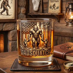 Wild Dad Energy Whiskey Glass - Personalized Gifts For Dads