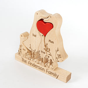 Meet Your Quirky Duck Family - Personalized Wooden Duck Family Puzzle