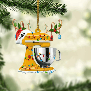 Personalized Christmas Reindeer Baking Mixer Ornament for Baker, Gift for Mom Who loves Baking
