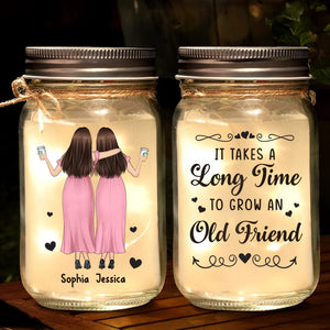 Custom Mason Jar Light - Personalized Christmas Best Friend Birthday Gifts For Women, Besties, Sisters, BFF