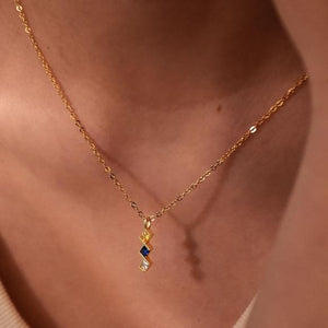 Personalized Multiple Birthstone Necklace Gift For Family