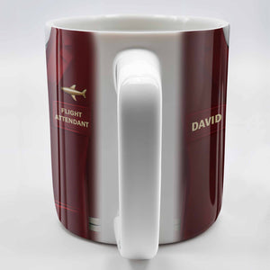 Flight Attendant Style Professional Suit Mug, Personalized Custom Coffee Mug, Gift for Aviation Enthusiasts