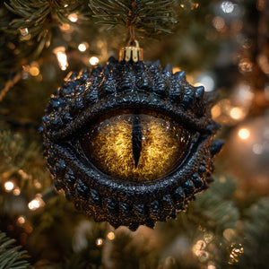 Mythical Beast Personalized Fantasy Eye Christmas Ornament β Book Lover Keepsake