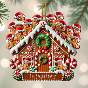 Celebrating Sweet Moments Together - Cookies House Personalized Custom Wood Ornament - Gift For Family
