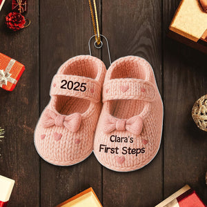 Baby's First Christmas & First Steps - Personalized Acrylic Keepsake Ornament
