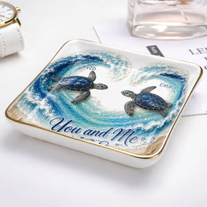 You And Me And The Sea Personalized Ceramic Dish