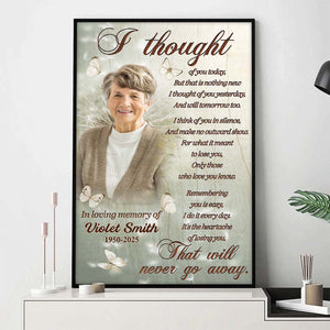 Custom Photo I Thought Of You Today - Personalized Customized Canvas