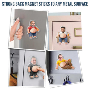 Custom Photo Poke Dad Bod Belly - Personalized Squishy Acrylic Fridge Magnet