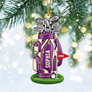 Personalized Golf Bag Christmas Ornament for Golf Lovers