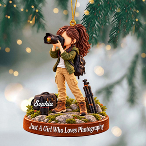 Just A Boy Who Loves Photography - Personalized Photography Boy Photography Girl Christmas Ornament