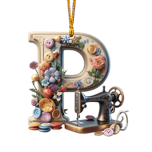 Beautiful Sewing Letter Shaped Ornament