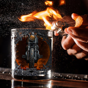 Personalized Biker Whiskey Glass