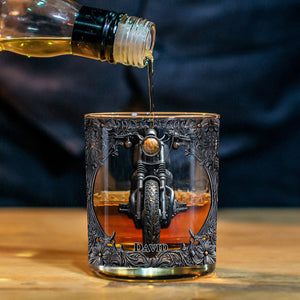 Personalized Biker Whiskey Glass