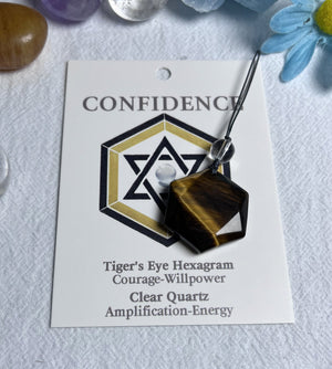 Natural crystal pendant-hexagon star crystal ornament