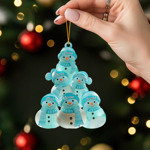 Snowman Family - Merry Christmas Personalized Family Ornament
