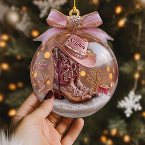 Cowgirl Boots Ornament - Personalized Gift For Cowgirl