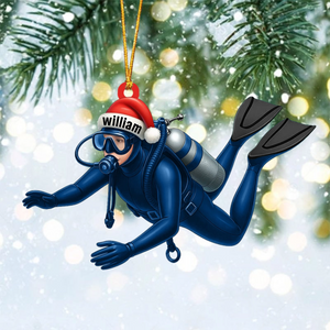 Diving Home For Christmas Personalized Ornament Christmas Gift for Diver