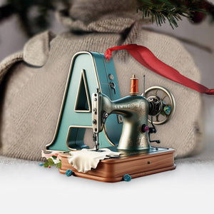 Beautiful Sewing Letter Ornament - Personalized Sewing Ornament