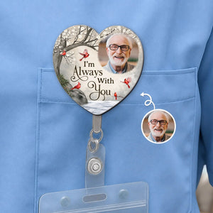 Personalized "Gone From Sight" Acrylic Badge Reel – Memorial Sympathy Gift For Loss Of Mom, Dad & Loved Ones