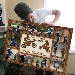 Personalized Father and Son Motocross Canvas/Poster Father’s Day Gift