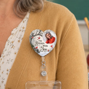 Personalized "Gone From Sight" Acrylic Badge Reel – Memorial Sympathy Gift For Loss Of Mom, Dad & Loved Ones