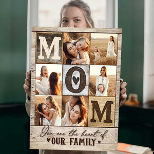 Personalized Mom Photo Collage Canvas Poster,Mother’s Day Gifts 2025