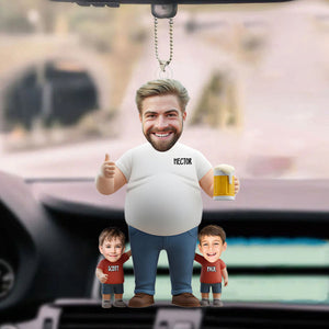 It's Not Dad Bod It's Father Figure - Personalized Father Custom Acrylic Ornament