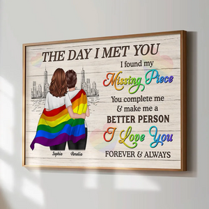 Pride Month LGBT Couple The Day I Met You Personalized Poster/Canvas