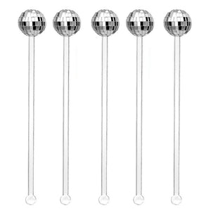 Disco Ball Drink Stirrers Party Decorations