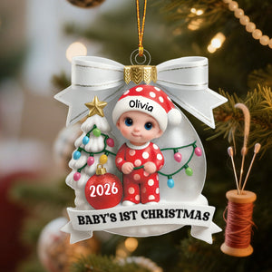 Baby's First Christmas Keepsake β Personalized Acrylic Ornament For Newborns