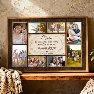 Thank You Mum Gift - Personalized Mum Photo Collage Canvas, Photo Gift For Mom
