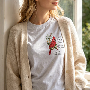 Sympathy Gift For Loss Of Loved One – Personalized Cardinal Memorial Shirt "Your Wings Were Ready, But Our Hearts Were Not"
